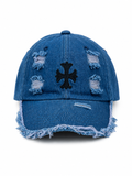 Midnight Distressed Chrome Cap