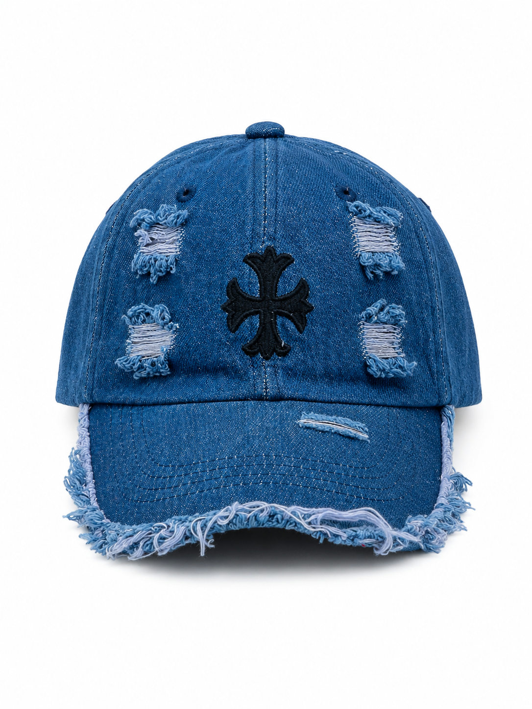 Midnight Distressed Chrome Cap