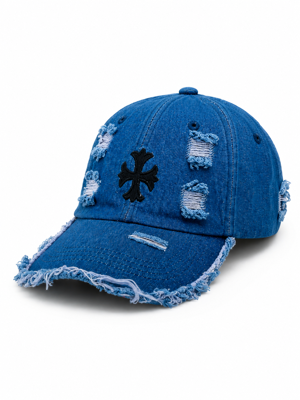 Midnight Distressed Chrome Cap
