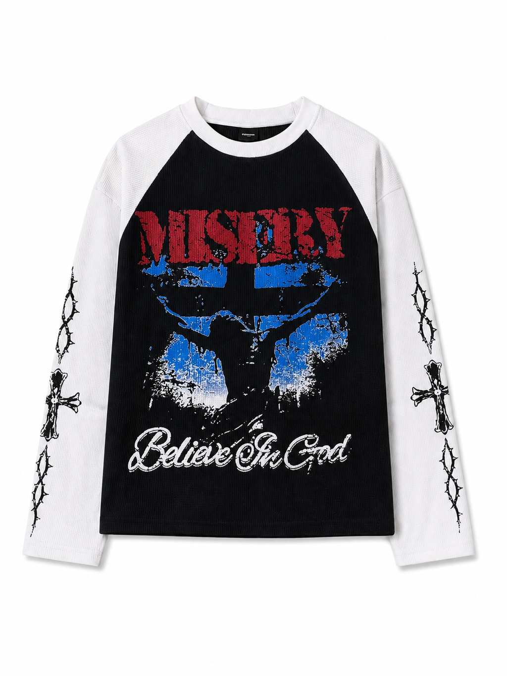 Misery Cross Boxy Waffle T-Shirt