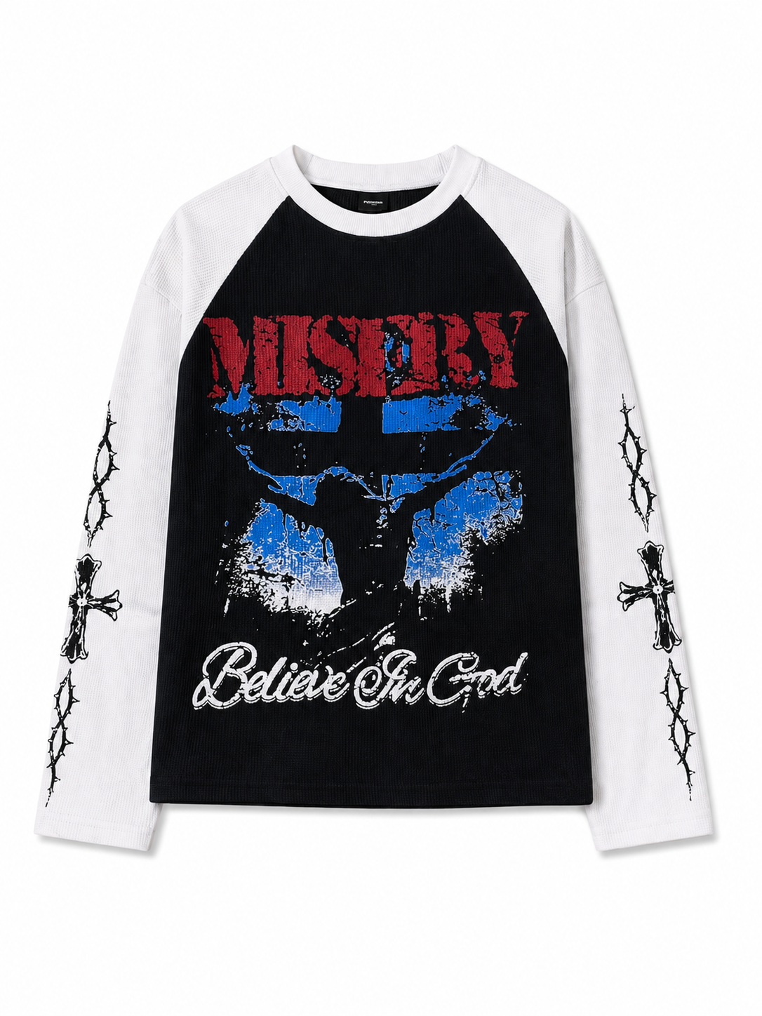 Misery Cross Boxy Waffle T-Shirt