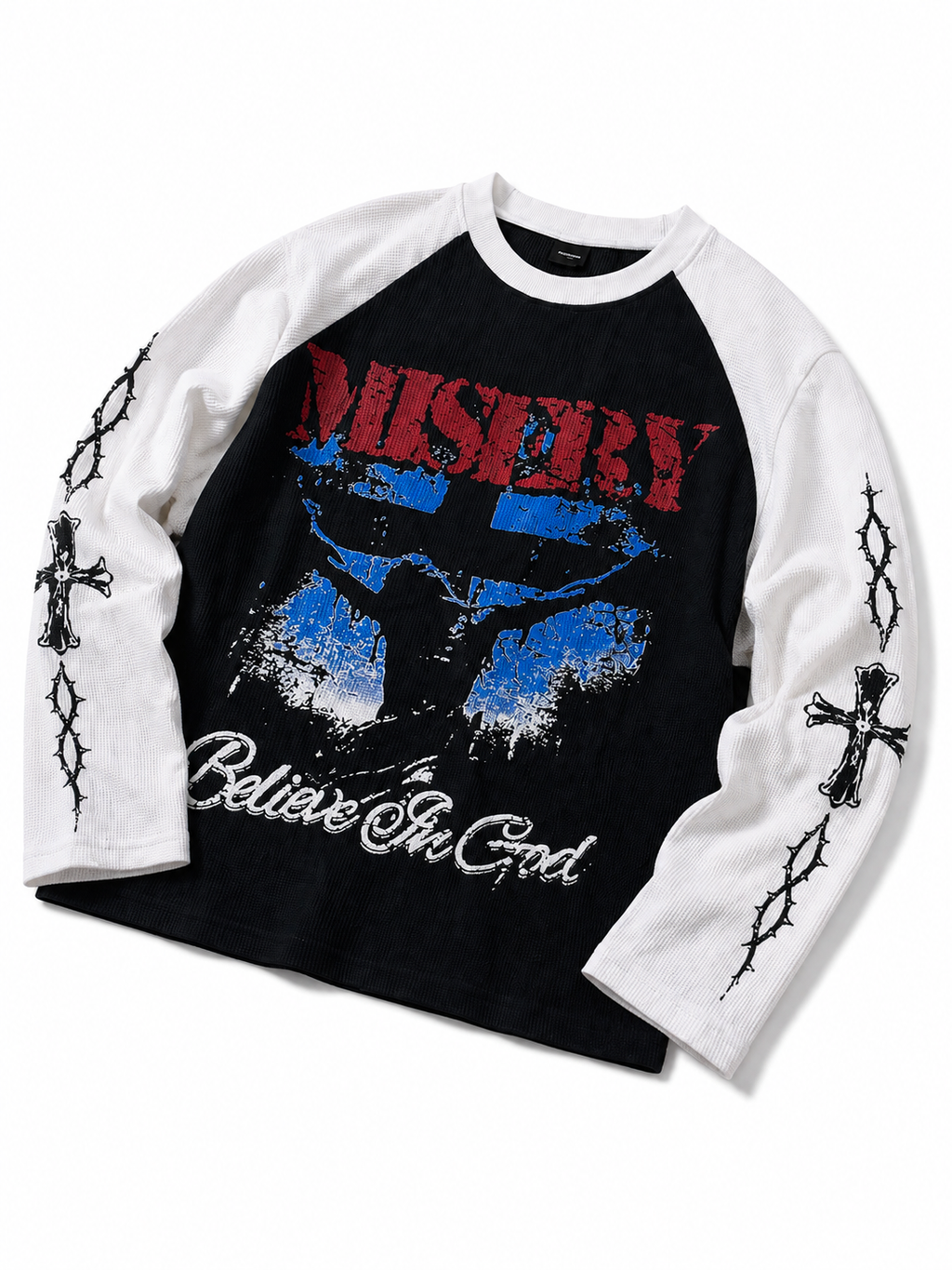 Misery Cross Boxy Waffle T-Shirt